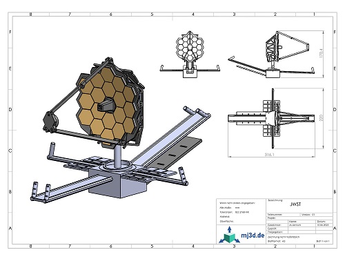 Technische Zeichnung JWST